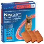 Boehringer Ingelheim NexGard Spectra Tablets for Dogs from 30.1 to 60kg Against External and Internal Parasites 3pcs