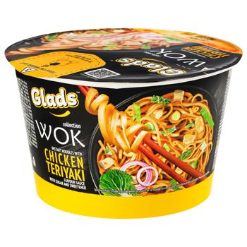 Glads Wok instant with sauce Chicken teriyaki Noodles 95g - buy, prices for COSMOS - photo 1