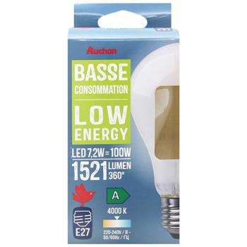Лампа Auchan LED E27 7,2W 4000K - купити, ціни на - фото 3