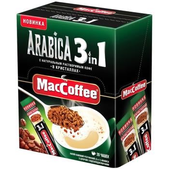 Напиток кофейный MacCoffee 3в1 Арабика растворимый 16г - купить, цены на Auchan - фото 1