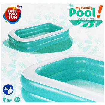 One two fun Inflatable Turquoise Pool 262*175*51cm - buy, prices for Auchan - photo 3