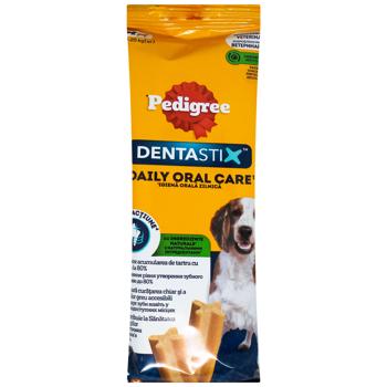 Лакомство для собак Pedigree Denta Stix кость для чистки зубов 77г