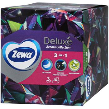 Салфетки косметические Zewa Deluxe Aroma Collection 60шт - купить, цены на КОСМОС - фото 4