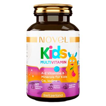 Вітаміни Novel Kids Мультивітамін для дітей жувальні 60шт - купити, ціни на Таврія В - фото 1