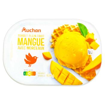 Мороженое Auchan Сорбет Манго 650г