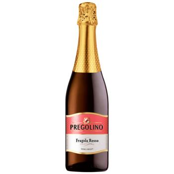 Напій винний Pregolino Fragola Rosso напівсолодкий червоний 5-8,5% 0,75л - купити, ціни на Auchan - фото 1