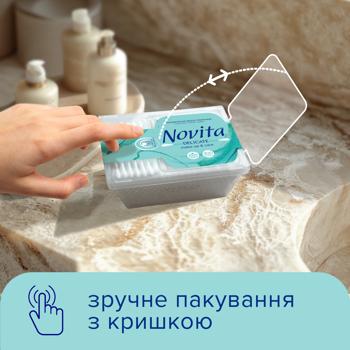 Палочки ватные Novita Delicate в квадратной коробке 300шт - купить, цены на МегаМаркет - фото 4