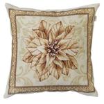 Provans Golden Holiday Flower in Frame Tapestry Pillow 45*45cm