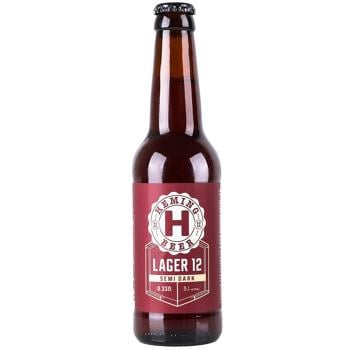 Пиво Heming Lager 12 полутемное нефильтрованное 5,1% 0,33л