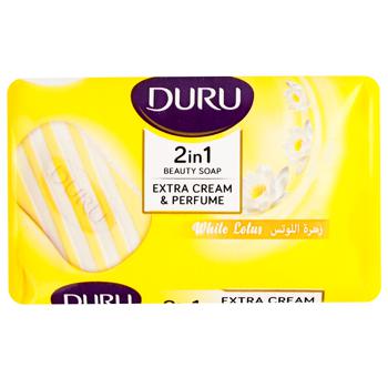 Мыло твердое Duru Extra Cream&Perfume Белый лотос 2в1 100г - купить, цены на Auchan - фото 3