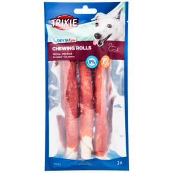 Trixie Denta Fun Chewing Rolls Dog Snack with Duck for Cleaning Teeth 17cm 3pcs 140g - buy, prices for MasterZoo - photo 1
