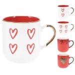 Koopman Hearts Ceramic Mug 400ml in assortment