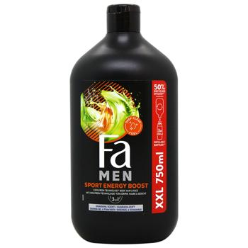 Гель для душа Fa Men Sport Energy Boost с ароматом гуараны и женьшеня 750мл - купить, цены на КОСМОС - фото 1