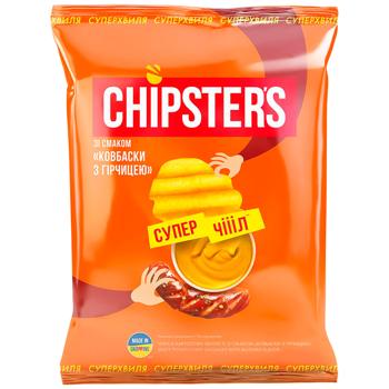 Чипсы картофельные Chipsters колбаски с горчицей 110г