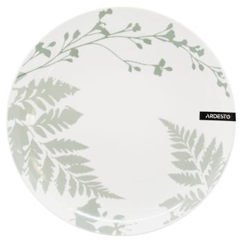 Ardesto Capri White-Green Dinner Plate 26.8cm - buy, prices for MegaMarket - photo 1