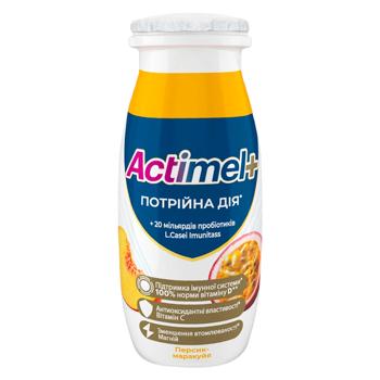 Продукт кисломолочный Actimel персик-маракуйя 1,4% 100г - купить, цены на МегаМаркет - фото 1