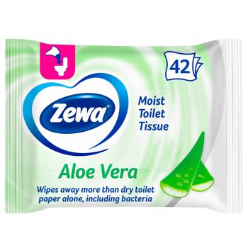 Папір туалетний вологий Zewa Aloe Vera 42шт х8 купить, цены на МегаМаркет - фото 1