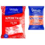 Креветки Veladis нерозібрані глазуровані варено-морожені 70/90 1кг