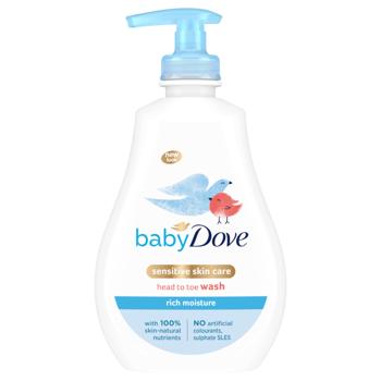 Гель для душа Dove Baby Интенсивное увлажнение от макушки до пяточек 400мл - купить, цены на КОСМОС - фото 1