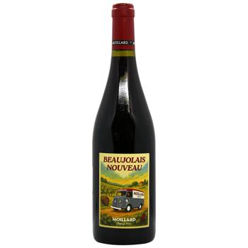 Beaujolais Nouveau Moillard Bottle Dry Red Wine 12% ​​0.75l - buy, prices for MegaMarket - photo 1