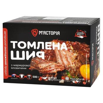 Шия М’ясторія з мармурової яловичини томлена у соусі барбекю 500г - купити, ціни на КОСМОС - фото 1