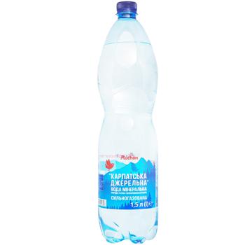 Auchan Carpathian Spring Strongly Carbonated Mineral Water 1.5l - buy, prices for Auchan - photo 1