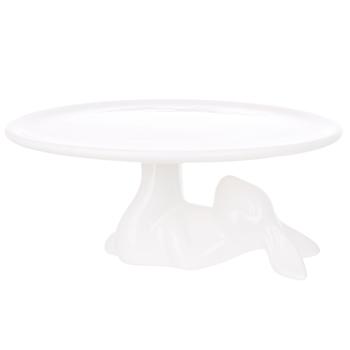 Bona Di Rabbit Glossy White Stand for Easter Cake 21.5x21.5x9.5cm