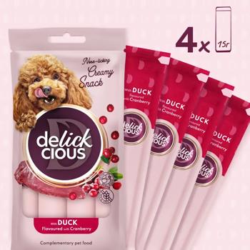 Ласощі для собак Delickcious з качкою та журавлиною 8шт х 15г - купити, ціни на MasterZoo - фото 3