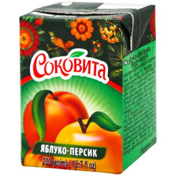 Sokovyta Apple-Peach Juice-containing Drink with Pulp 200ml - buy, prices for Chudo Market - photo 1