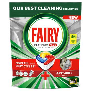 Fairy Platinum Plus Lemon All in One Dishwasher Tablets 36pcs - buy, prices for - photo 3