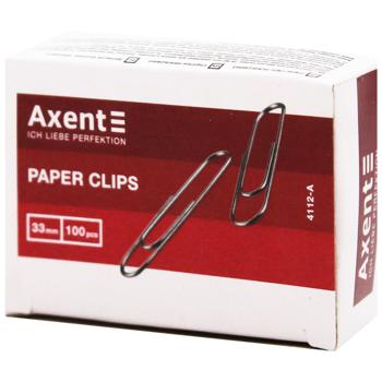 Axent Nickel Paper Clips 100pcs*33mm