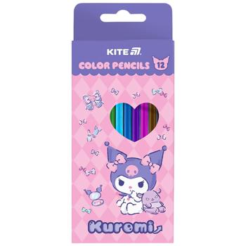 Kite Kuromi Triangular Color Pencils 12 Colours