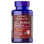 Puritan's Pride Omega-3-5-6-7-9 Fish Oil with Vitamin D3 60 softgels