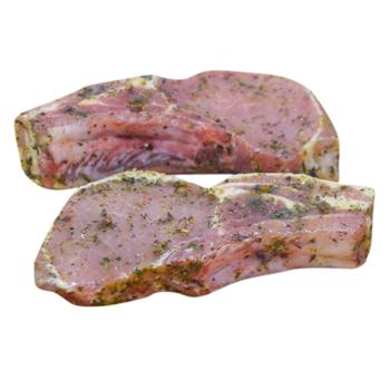 Стейк свинячий для гриля в маринаді лугові трави охолоджений