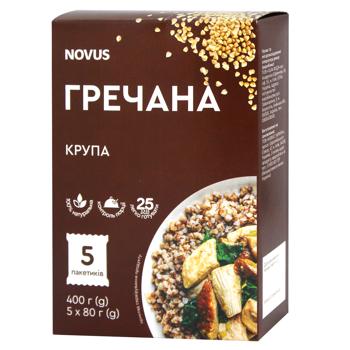 Крупа гречана Novus 5х80г - купити, ціни на NOVUS - фото 1
