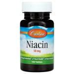 Ниацин (Витамин В3), Niacin, Carlson Labs, 50 мг, 100 таблеток