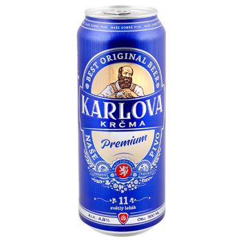 Karlova Krcma Premium Light Filtered Beer 4.8% 0.5l - buy, prices for COSMOS - photo 1
