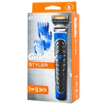 Gillette Fusion5 ProGlide Styler 1 Replaceable Cartridge +3 Nozzles for Modeling Beard and Mustaches - buy, prices for - photo 2