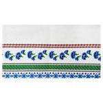 Blue Ornament Easter Linen Towel 35x75cm