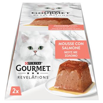 Gourmet Revelations Mousse with Salmon and Gravy Wet Food for Adult Cats 57g x 2pcs - buy, prices for COSMOS - photo 3