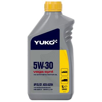 Олива моторна Yuko Vega Synt 5W-30 API SL/CF 1л - купити, ціни на Ідеал - фото 1
