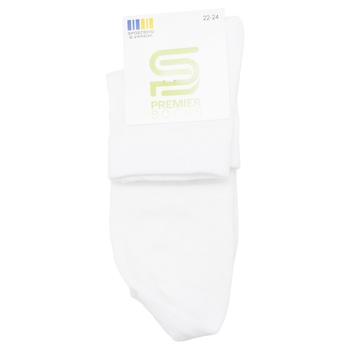 Premier Socks Econom Children's Quarter Crew Socks s.22-24 White