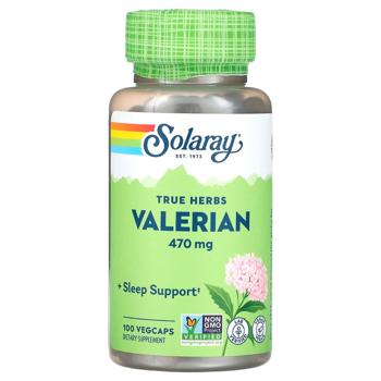 Валеріана, Valerian, Solaray, 100 капсул - купить, цены на Biotus - фото 1