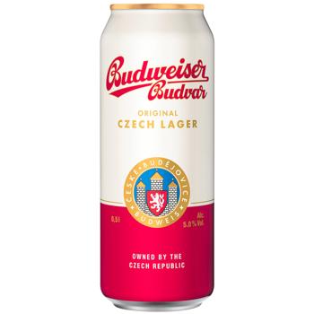 Budweiser Budvar Light Beer 5% 0.5l - buy, prices for Ideal - photo 1