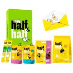 Набір кормів і ласощів для котів Half&Half Пет-щастя 760 г - асорті