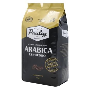 Кава Paulig Arabica Espresso в зернах 1кг - купити, ціни на МегаМаркет - фото 1