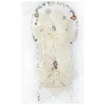 Украшение ёлочное Цветы белое 2шт 14см