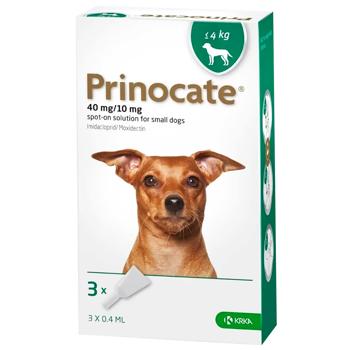 KRKA Prinocate Drops on the Withers for Dogs up to 4kg Against External and Internal Parasites 3 pipettes - buy, prices for MasterZoo - photo 1