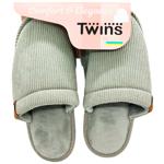 Twins 15850 HS-OZ Сorduroy Gray Women's Slippers s.38-39