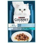 Gourmet Perle Duo Wet Food with Oceanic Fish and Tuna for Adult Cats 85g